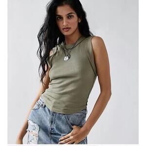 Free People We The Free Kate Tank Tee Top Willow Medium